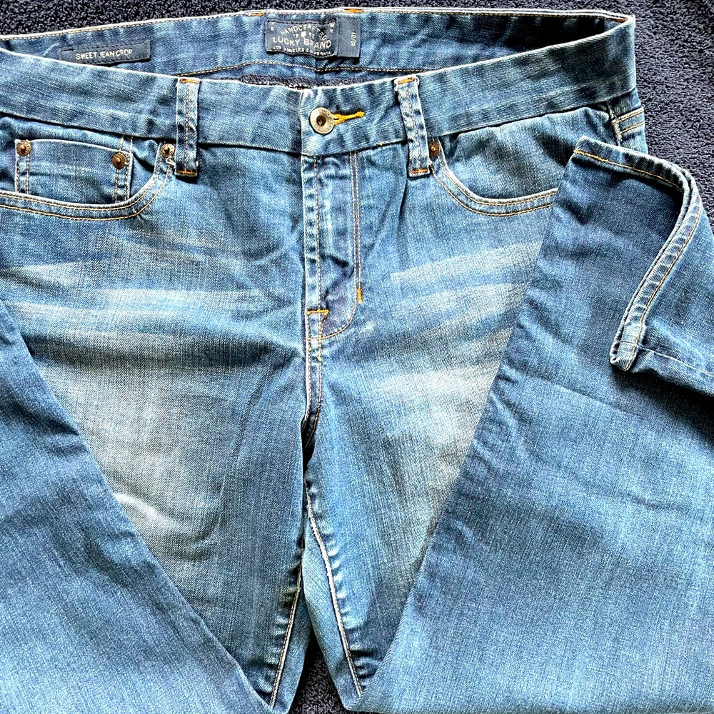 Lucky Brand Sweet Crop Jeans.